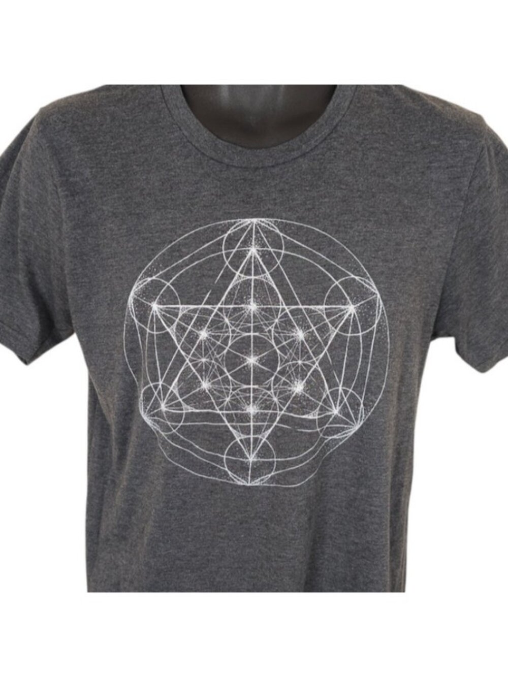 Metatrons Cube T Shirt Mens Size Medium Gray Sacred Geometry Archangel